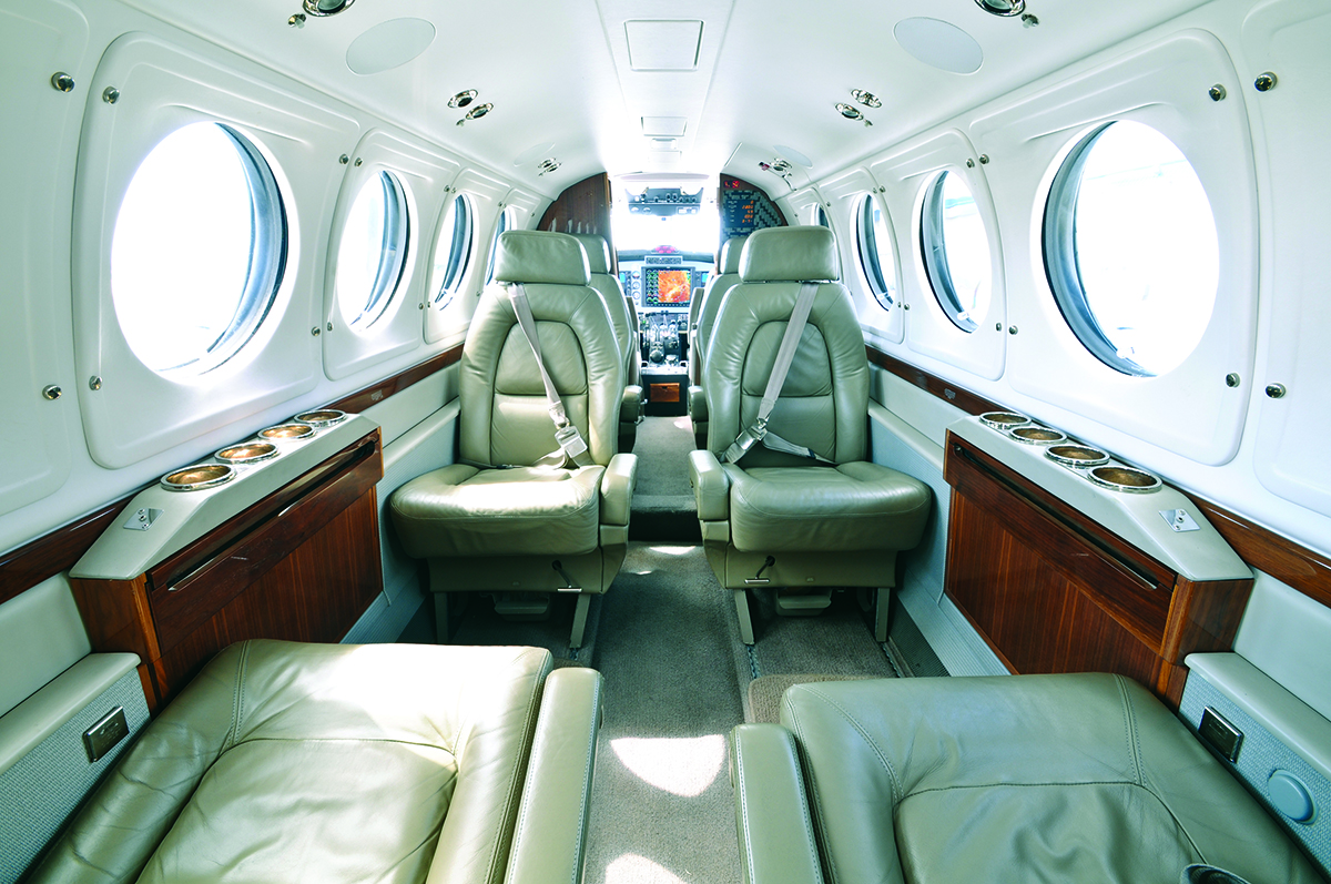 King air 200 interior
